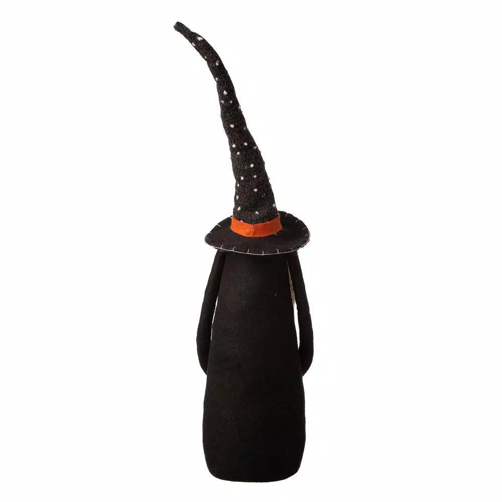 Glitzhome 28 in. Halloween Fabric Gnome Standing Decor with Posable Hat and Faux Fur Beard