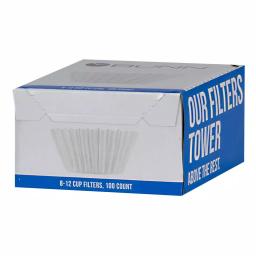 BUNN 8-12 Cup Flat Bottom Coffee Filters, White, 600 Count (Case of 6) thumbnail 2
