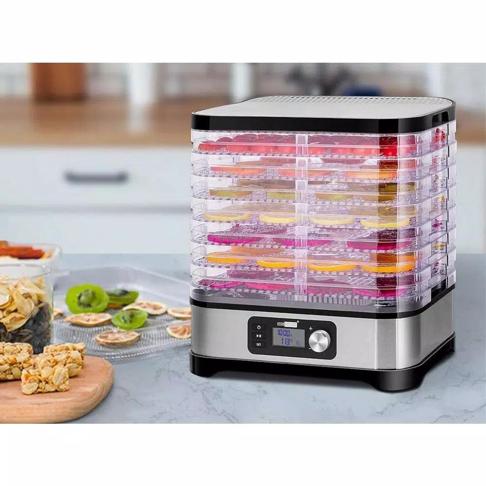 VIVOHOME 8-Tray Stainless Steel Food Dehydrator with Digital Timer and Temperature Control