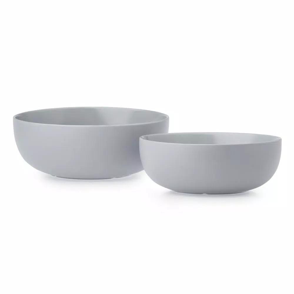 CorningWare 2-Piece Stoneware Mixing Bowl Set, Ash