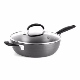 OXO Good Grips 9.5 in. Hard-Anodized Aluminum Nonstick Skillet with Glass Lid, Gray thumbnail 1