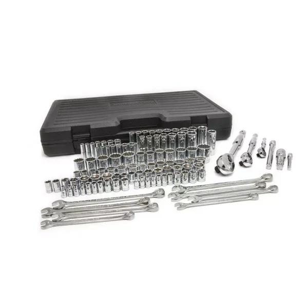 GEARWRENCH 110-Piece SAE and Metric Mechanics Tool Set with 1/4, 3/8, and 1/2 in. Drive Sockets and Ratchets