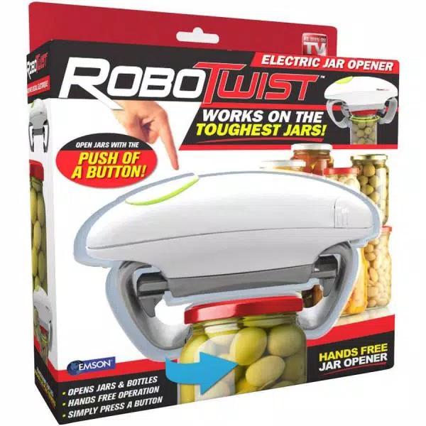 As Seen on TV Robo Twist Hands-Free Electric Jar Opener - Automatic Countertop Lid Remover