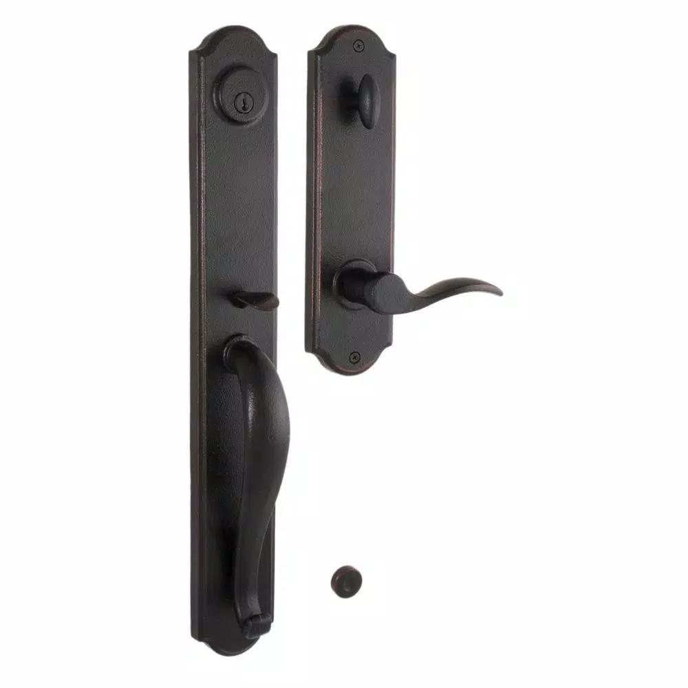 Weslock Wiltshire Left-Hand Single Cylinder Keyed Entry Handleset, Oil-Rubbed Bronze