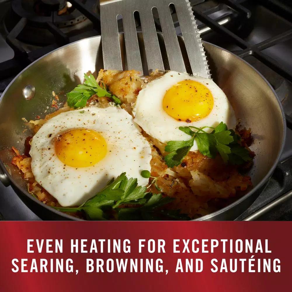Calphalon Premier 10 in. Stainless Steel Frying Pan with 3-Layer Construction