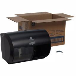 Georgia-Pacific Compact Side-by-Side Double Roll Bathroom Tissue Dispenser, Translucent Smoke thumbnail 6