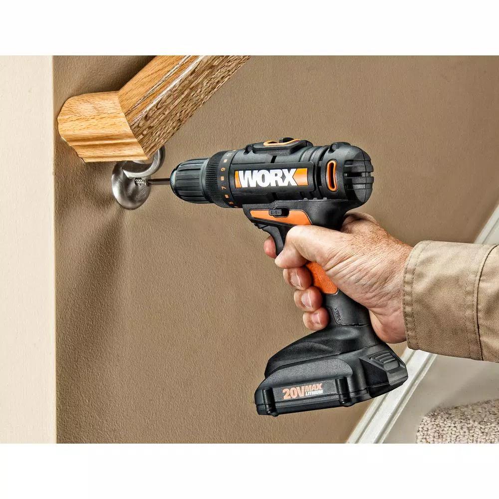 WORX 20V PowerShare 3/8 in. Cordless 2-Speed Drill Driver (Tool-Only)