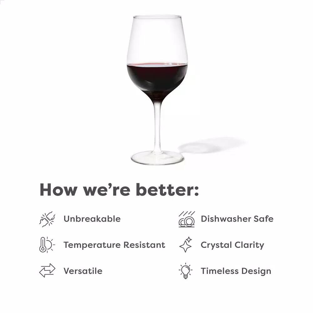 TOSSWARE Reserve Unbreakable 16 oz. Tritan Wine Glasses, Set of 24