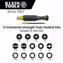 Klein Tools 14-in-1 Multi-Bit Adjustable Length Screwdriver with Impact Rated Blade thumbnail 3