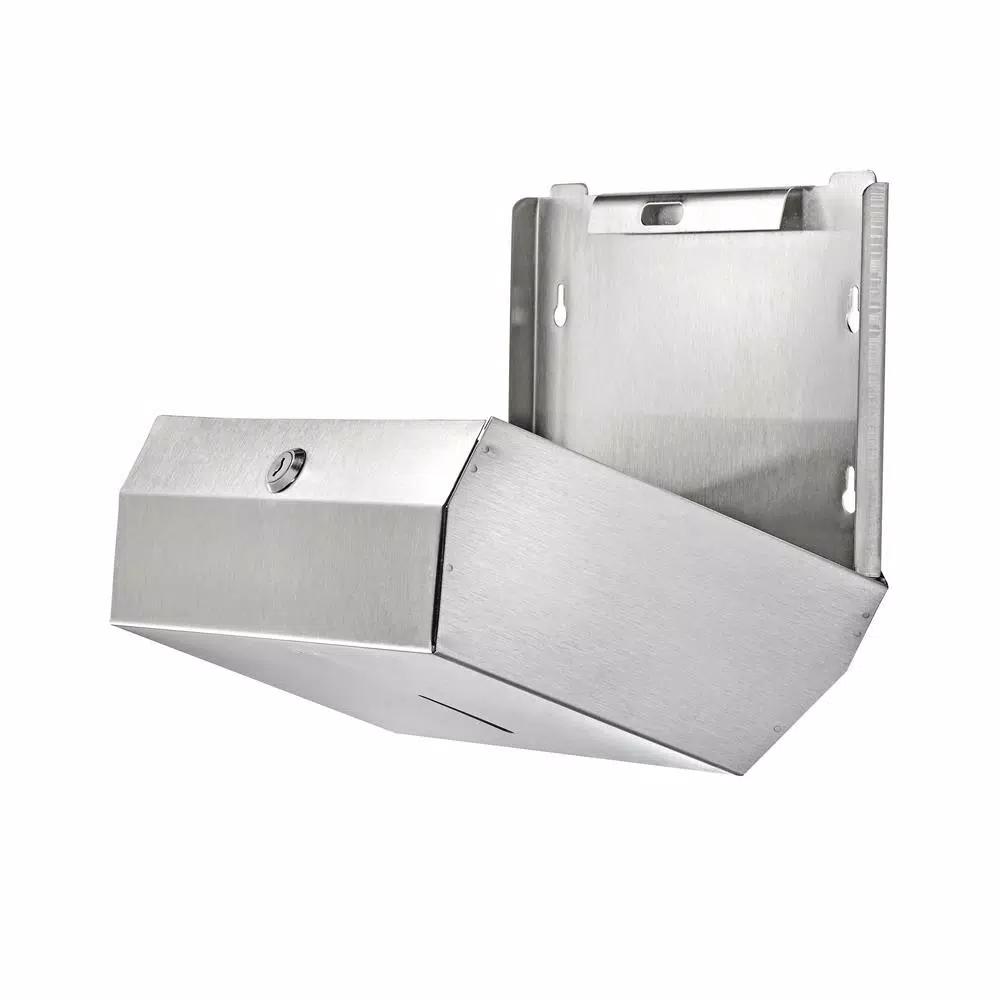 Alpine Industries Stainless Steel Brushed C-Fold and Multi-Fold Paper Towel Dispenser