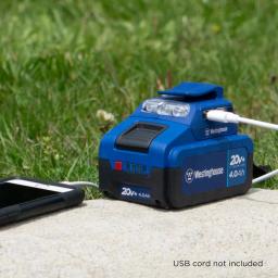 Westinghouse 20V+ Cordless USB Power Source Adapter Kit with 4.0 Ah Battery and Charger thumbnail 2