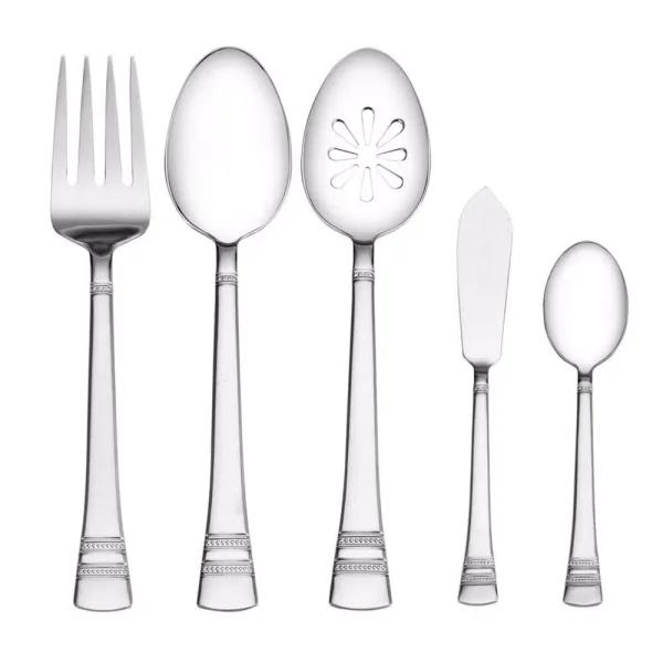 Pfaltzgraff Sapphire Bay 53-Piece Stainless Steel Flatware Set, Service for 8