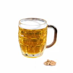 LavoHome 16 oz Clear Dimple Stein Beer Glass Mugs with Large Handle, Set of 6 thumbnail 2