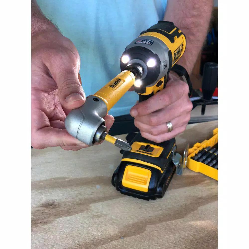 DEWALT MAXFIT Right Angle Magnetic Attachment & 14-Piece Black Oxide Drill Bit Set