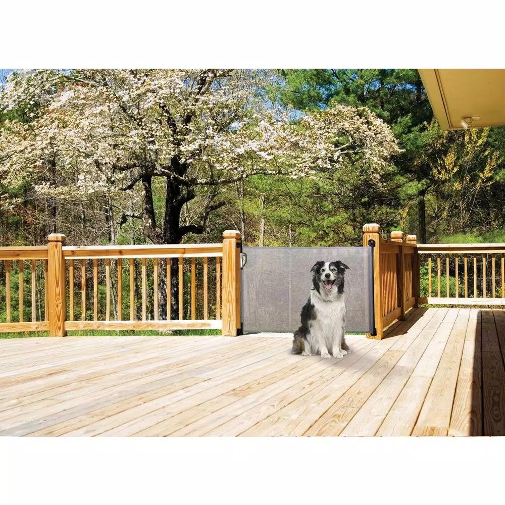 Dreambaby Retractable Indoor/Outdoor Safety Gate, Grey, Fits Up to 55 in. Wide