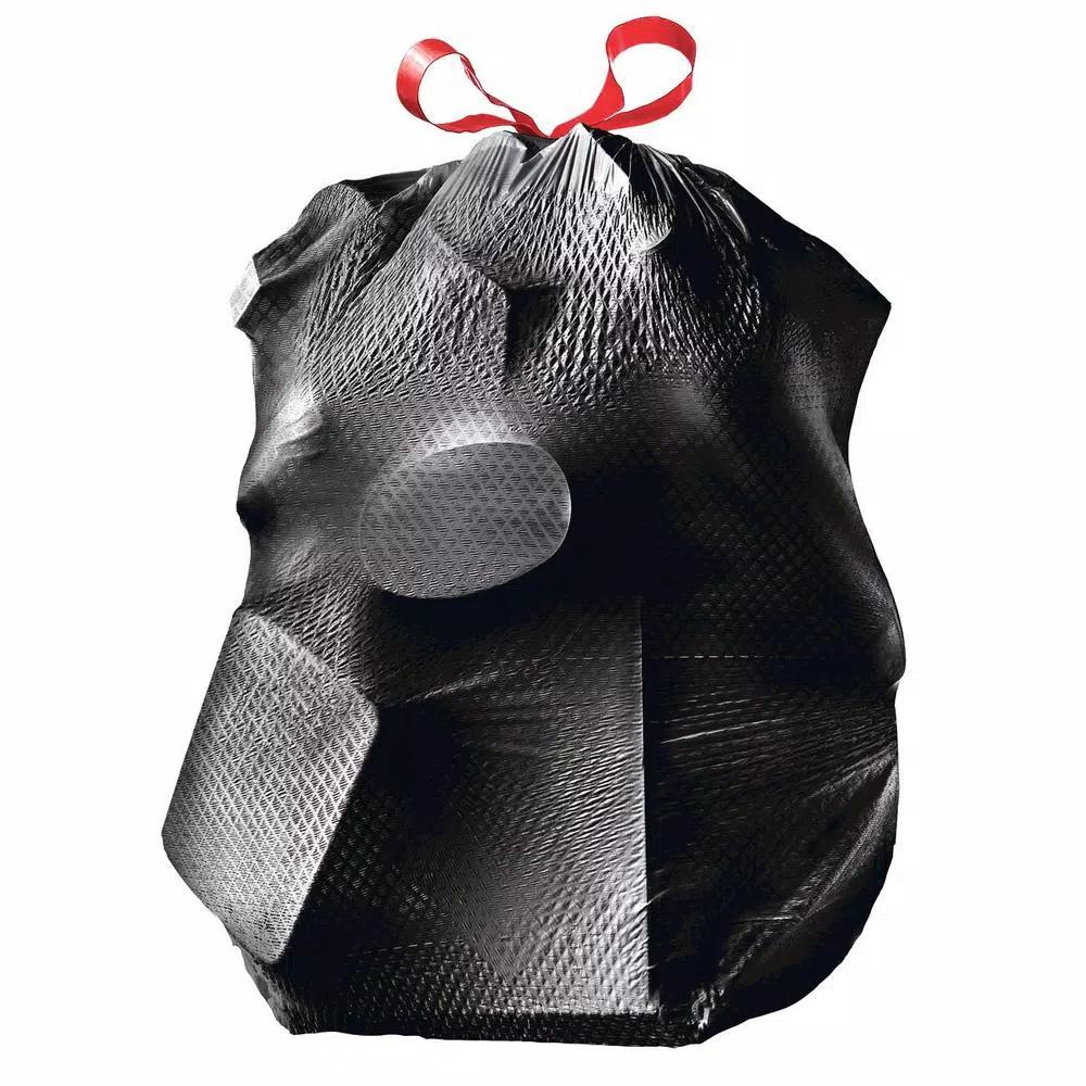 Glad ForceFlexPlus 30 Gallon Large Black Drawstring Trash Bags, 70-Count (3-Pack)