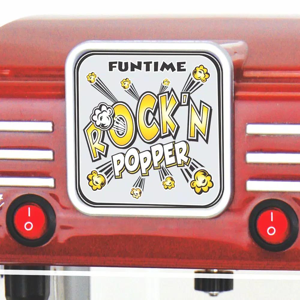 Funtime Rock'n Machine 2.5 oz. Red Countertop Hot Oil Popcorn Machine