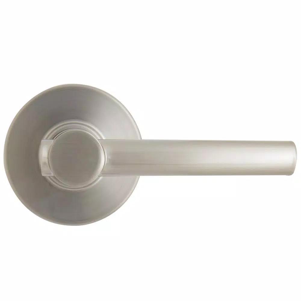Defiant Highland Satin Nickel Passage Door Lever with Round Rose
