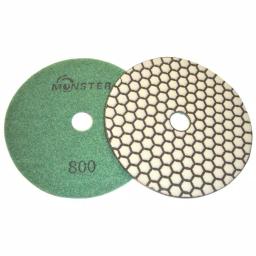 Monster 5 in. Honeycomb Dry Diamond Polishing Pad Set with Back Holder, 8-Piece Kit thumbnail 8