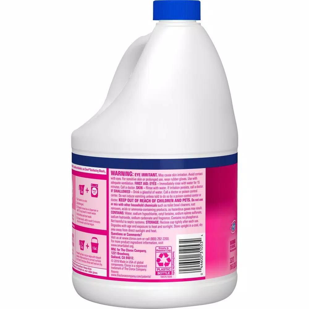 Clorox Splash-Less Bleach Liquid, Fresh Meadow Scent, 116 oz