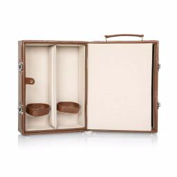 Picnic Time Manhattan Portable Cocktail Case - Mahogany Brown Leatherette Martini Set with Stainless Steel Accessories thumbnail 4