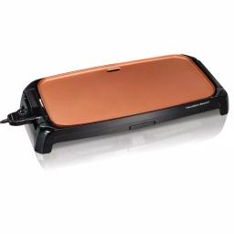 Hamilton Beach Reversible 200 sq. in. Durathon Ceramic Nonstick Electric Griddle, Black thumbnail 1