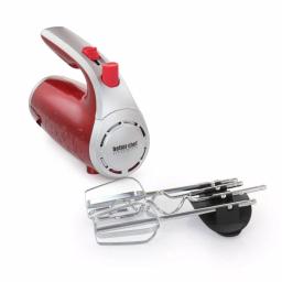 Better Chef 5-Speed Electric Hand Mixer with Stainless Steel Beaters and Dough Hooks, Red thumbnail 2