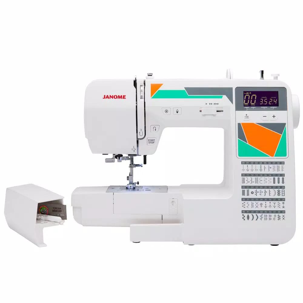 Janome MOD-50 Computerized Sewing Machine with 50 Stitches and 3 One-Step Buttonholes