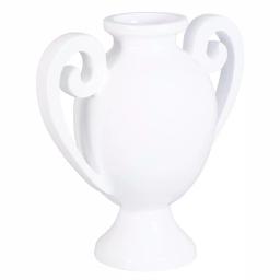 Uniquewise 20 in. White Gloss Amphora Style Modern Fiberglass Centerpiece Vase thumbnail 5