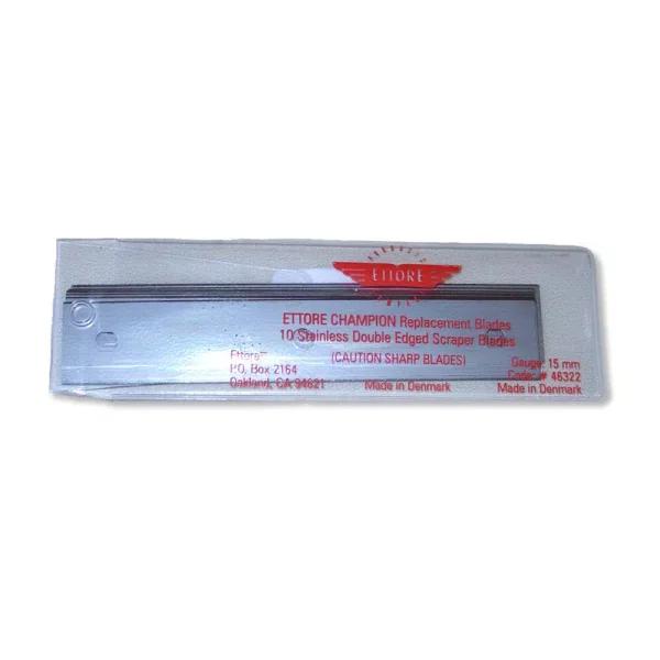 Ettore Champion Scraper Replacement Blades, 5 in. Double-Edged Steel, 60 Pack