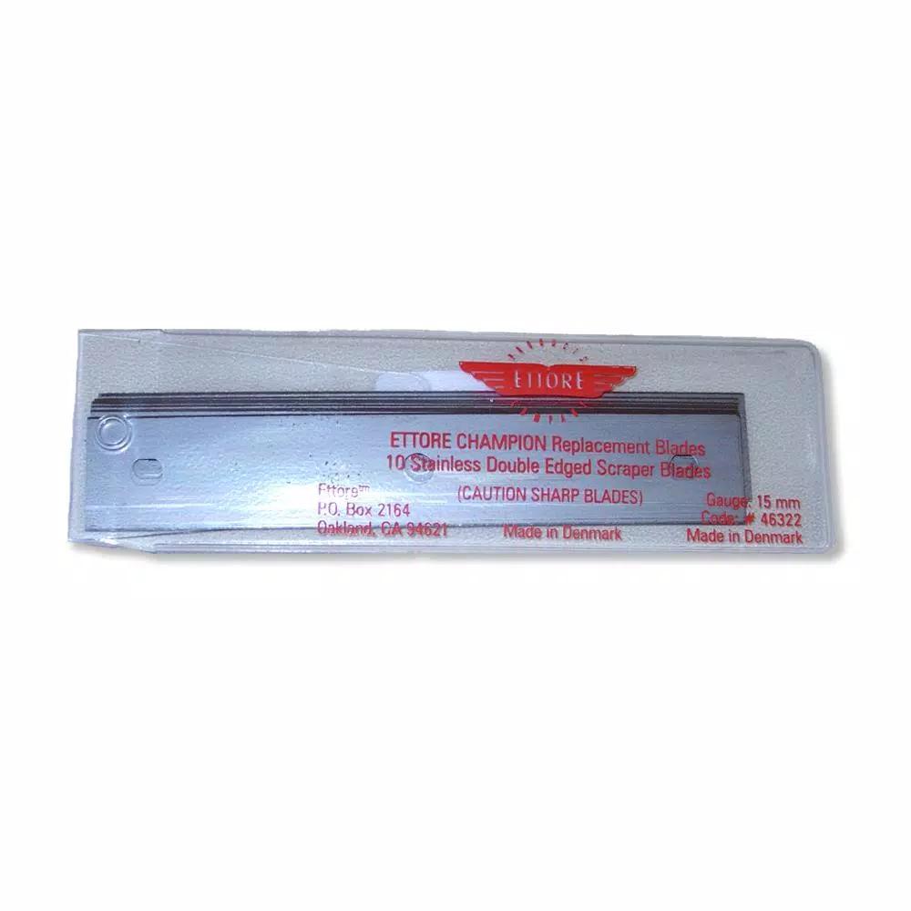 Ettore Champion Scraper Replacement Blades, 5 in. Double-Edged Steel, 60 Pack