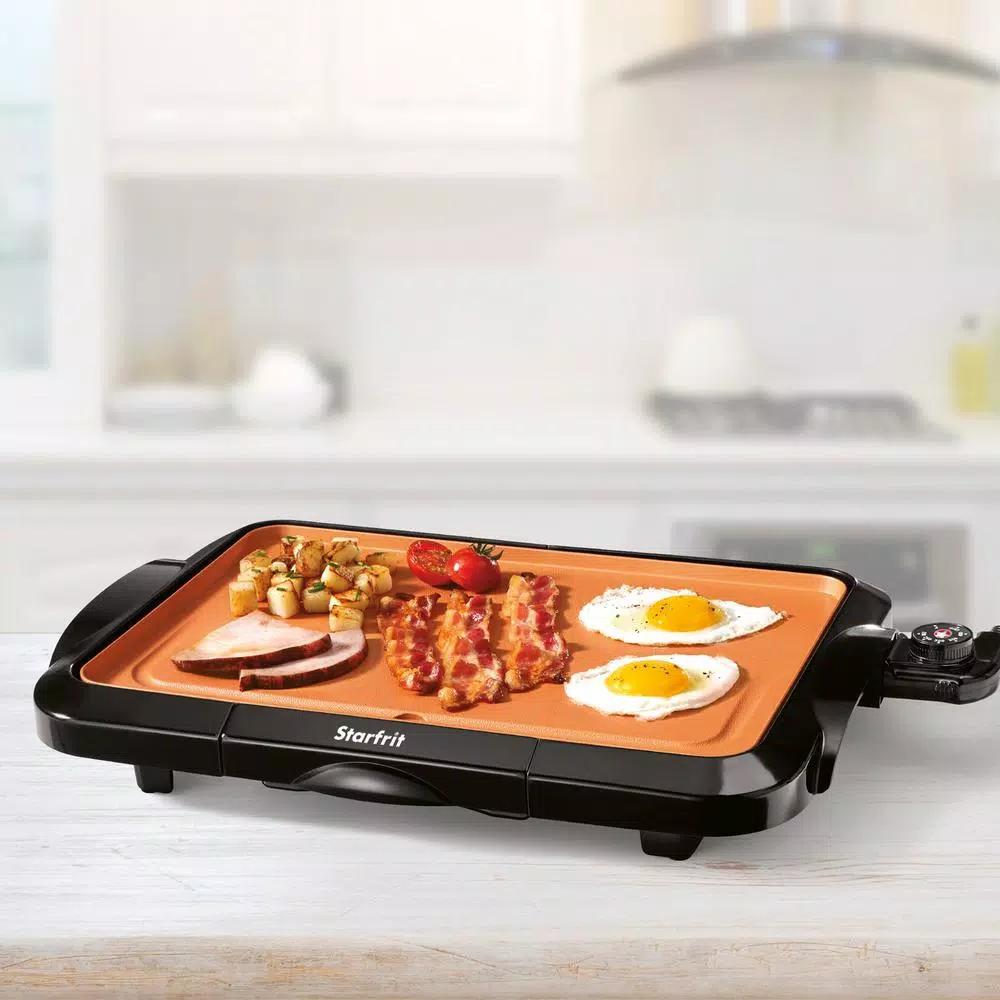 Starfrit Eco Copper Electric Griddle, 176 sq. in. Nonstick Cooking Surface, 1500W