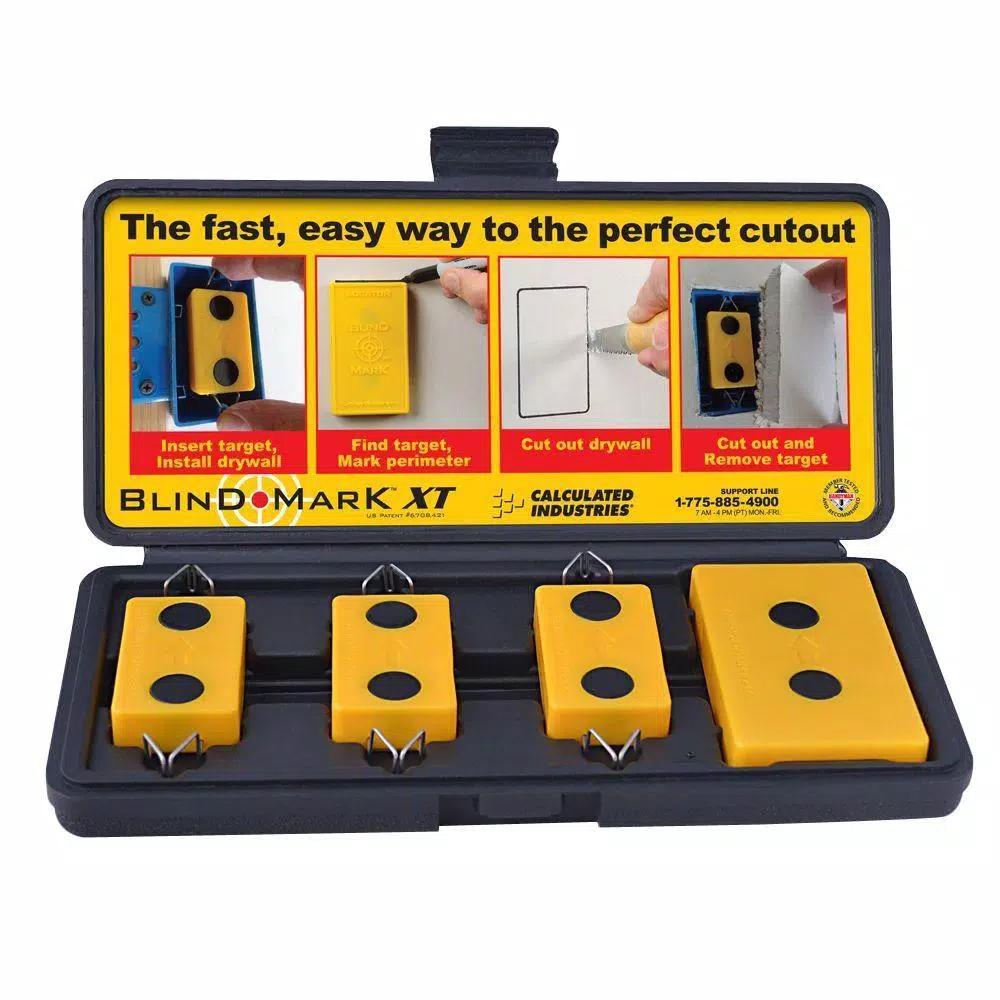 Calculated Industries Blind Mark Drywall Electrical Box Locating Tool Kit, 4-Piece Set