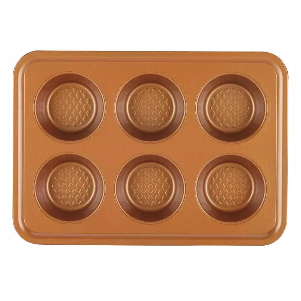 Ayesha Curry 4-Piece Toaster Oven Bakeware Set, Copper Nonstick Steel