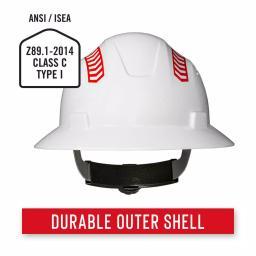 COAST SH300 Vis-Safe High-Visibility Reflective Full Brim Hard Hat, White thumbnail 3