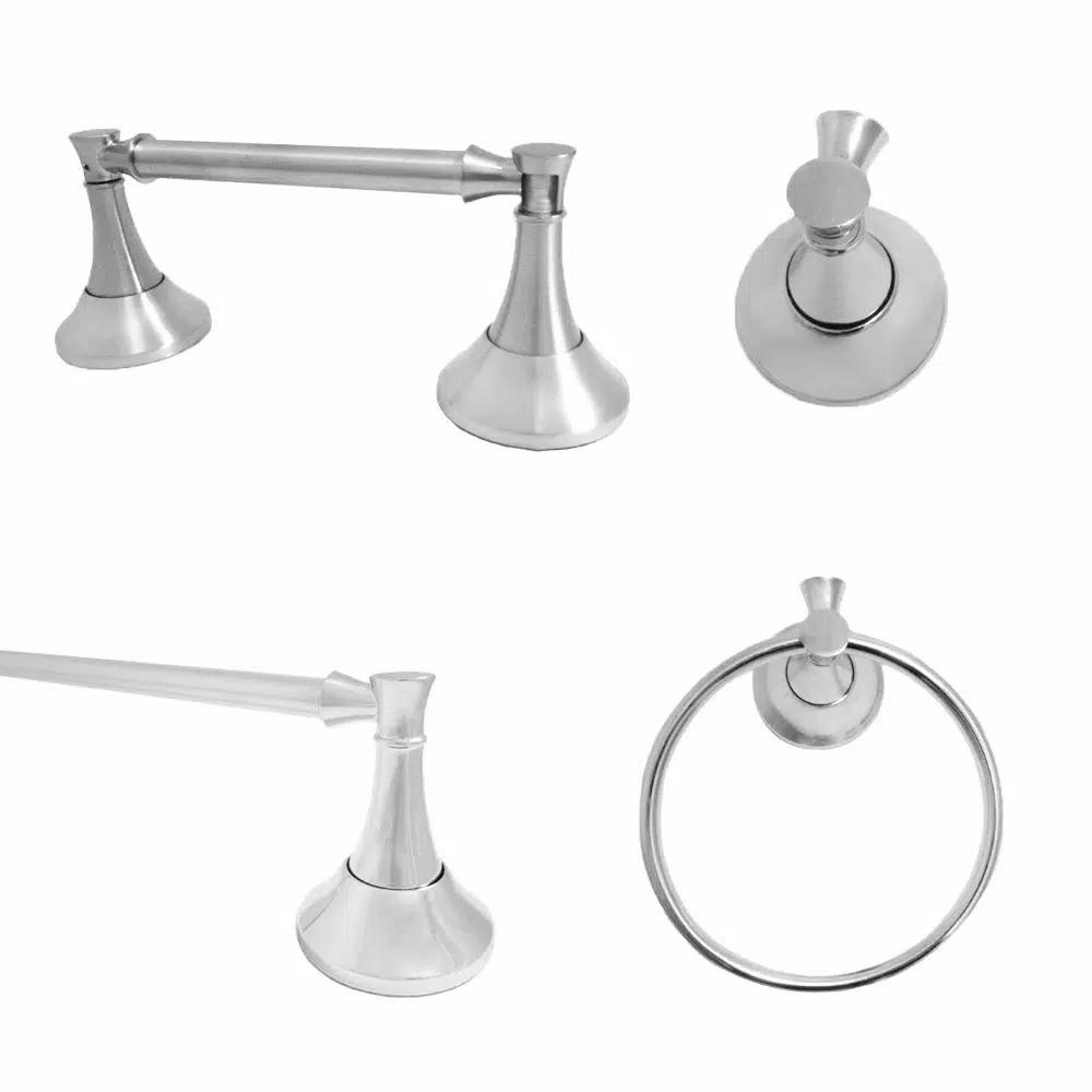 Arista Arlington 4-Piece Bath Hardware Set, Satin Nickel