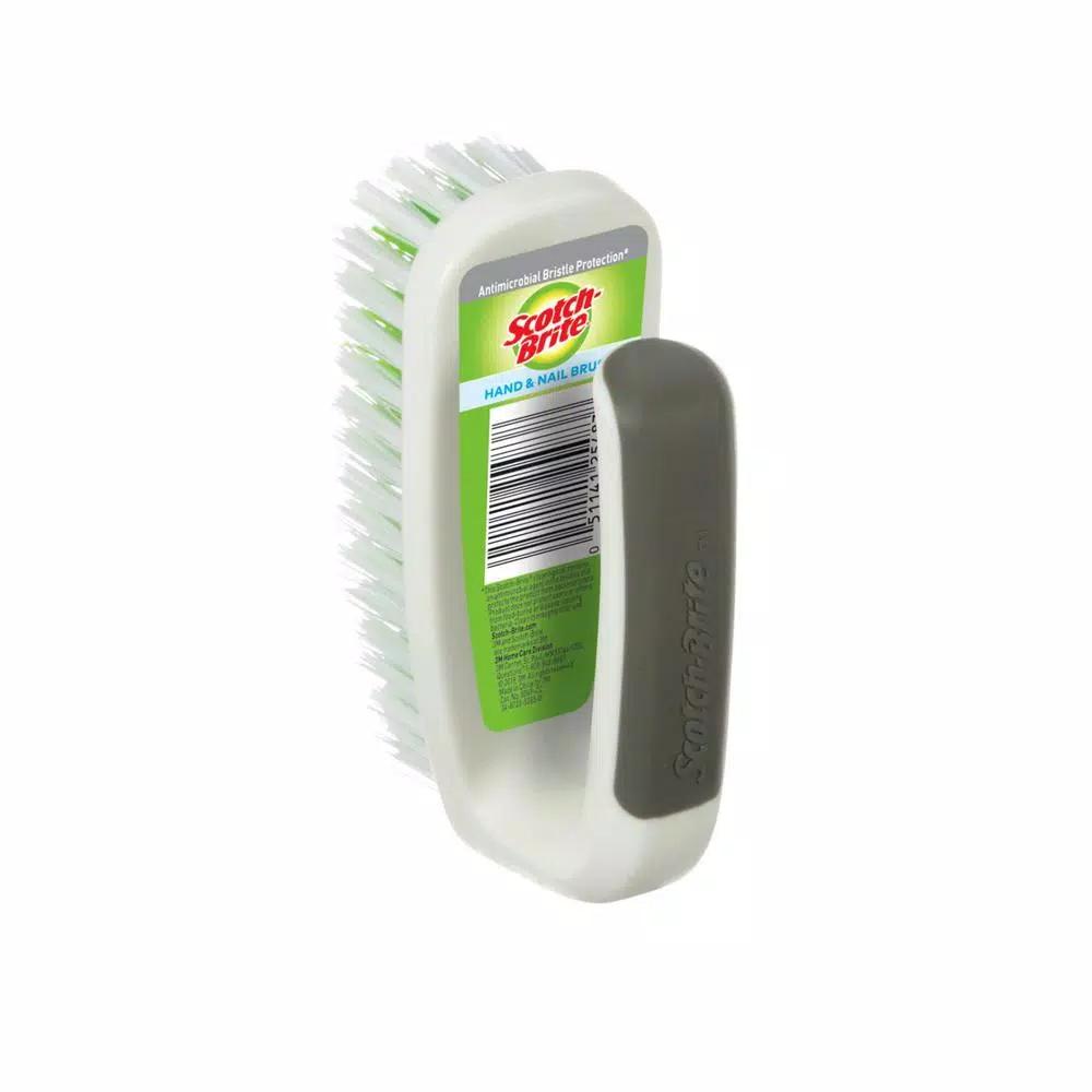 Scotch-Brite Hand and Nail Brush, White/Blue, Case of 24
