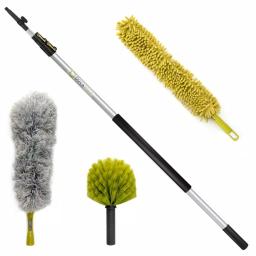 DocaPole High Reach Dusting Kit with 5-12 ft. Extension Pole, Cobweb, Feather & Ceiling Fan Dusters thumbnail 1