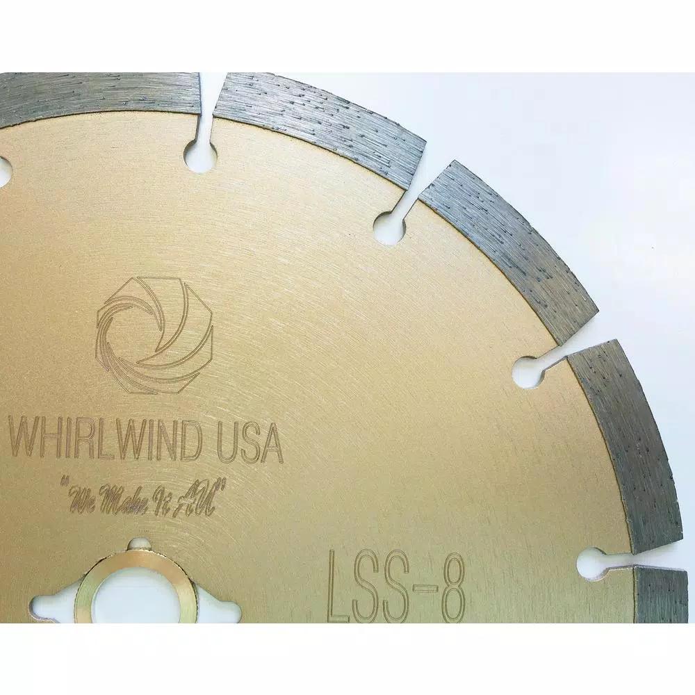 Whirlwind USA 8 in. Segmented Diamond Saw Blade for Concrete, Stone, Brick, and Masonry
