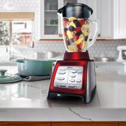 Oster Designed for Life 7-Speed Red Blender with 48 oz. Glass Jar and 20 oz. Smoothie Cup thumbnail 4