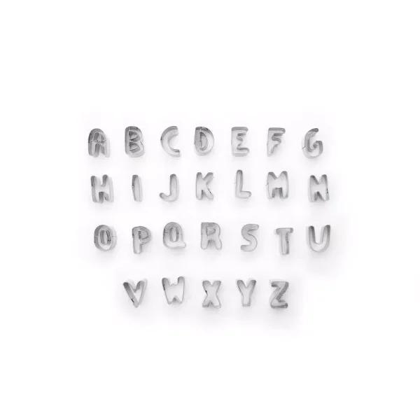 Fox Run 26-Piece Alphabet Cookie Cutter Set - Stainless Steel Letter Cutters