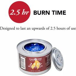Unbranded Methanol Gel Chafing Fuel - 2.5 Hour Burn Time for Catering and Buffets thumbnail 3