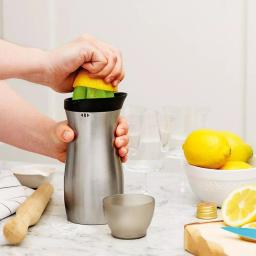 Tovolo Stainless Steel Cocktail Shaker with Built-in Reamer and Jigger Cap, 24 oz thumbnail 4