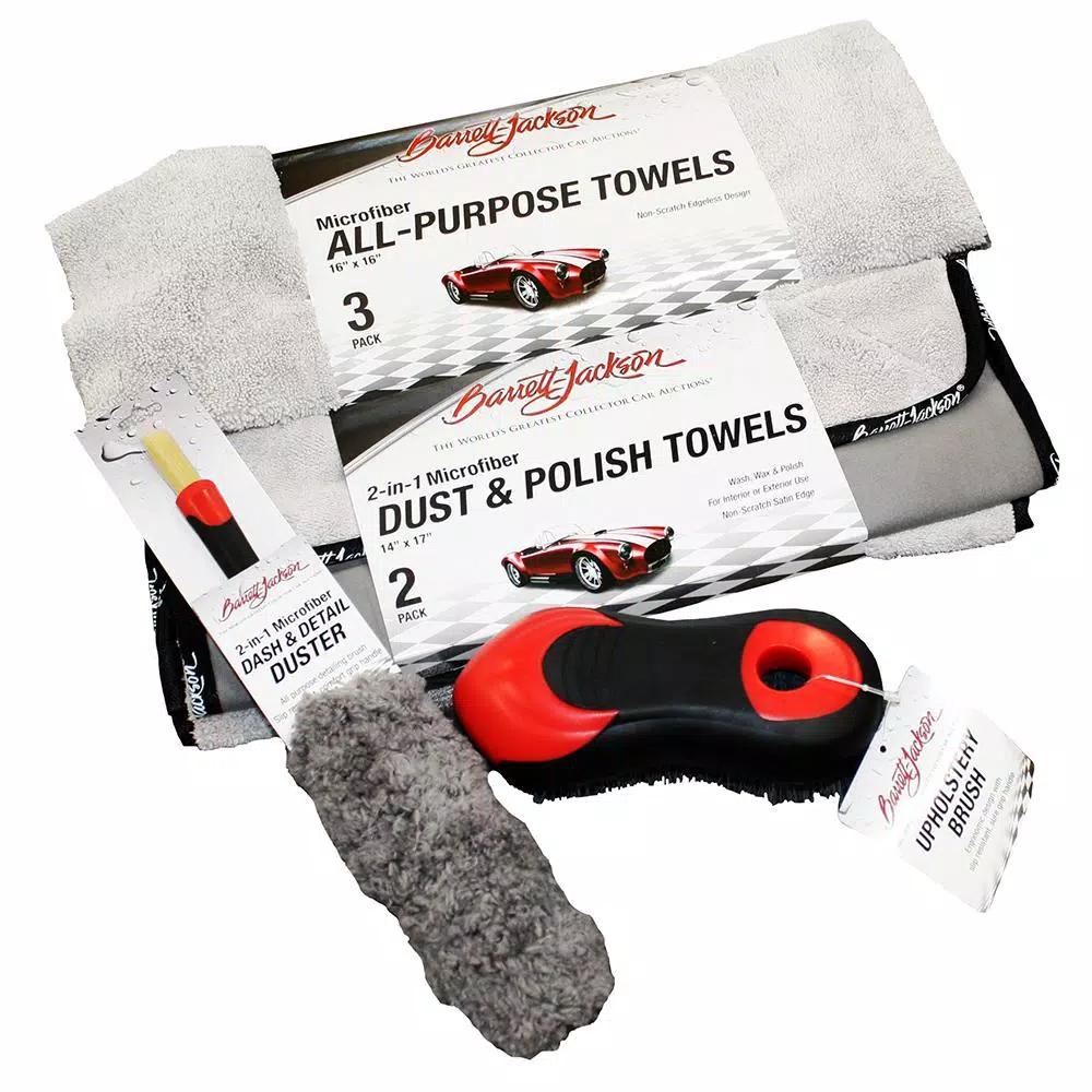 Barrett-Jackson Car Interior Detailing Kit - Dusting, Polishing and Upholstery Cleaning Set