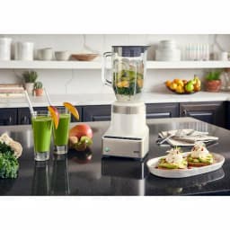 Braun PureMix 1000W Countertop Blender with 56 oz. Thermal Resistant Glass Jug, White and Stainless Steel thumbnail 6