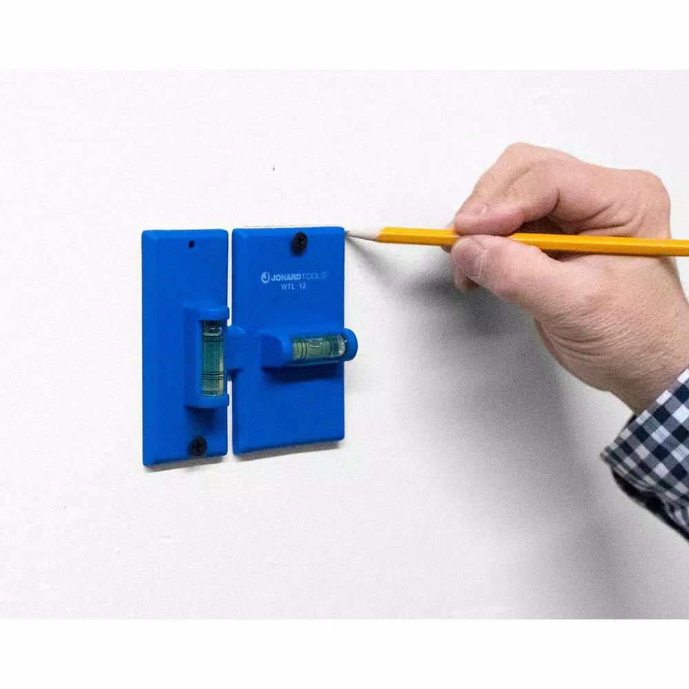 Jonard Tools WTL-12 Wall Box Template and Level for 1-Gang and 2-Gang Non-Metallic Boxes