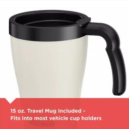 BLACK+DECKER Brew'n Go Single Serve Coffee Maker with 15 oz. Thermal Travel Mug, Black thumbnail 6