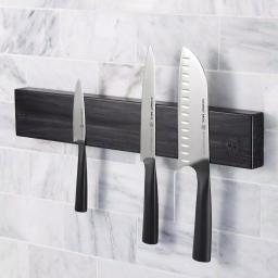SCHMIDT BROS. 18 in. Ebony Stained Red Oak Magnetic Knife Bar - Black Cutlery Wall Mount thumbnail 3