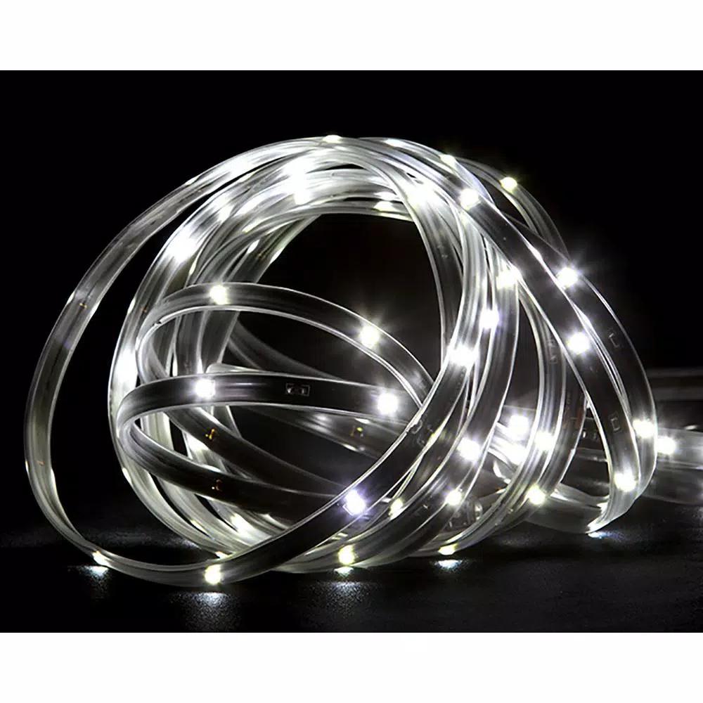 CC Christmas Decor 18 ft. 72-Light Pure White LED Outdoor Christmas Linear Tape Lighting, Black Finish