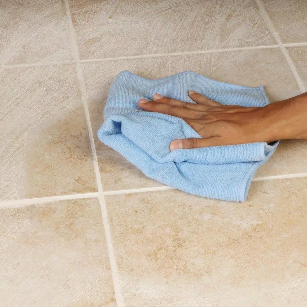 QEP 18 in. x 18 in. Microfiber Multi-Surface Cleaning and Polishing Cloth, Blue